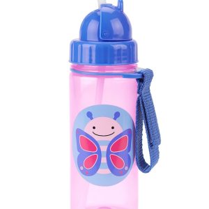 Garrafa squeeze infantil com canudo borboleta multicor | Skip Hop