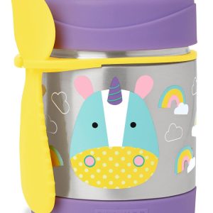 Pote térmico infantil com talher unicórnio lilás | Skip Hop