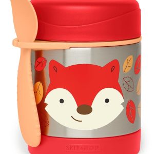 Pote térmico infantil com talher raposa laranja | Skip Hop