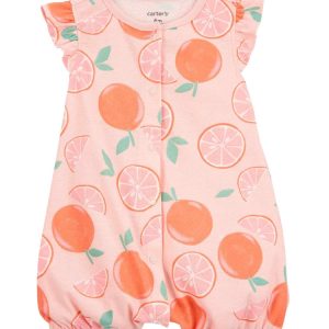 Macaquinho bebê com elástico tangerinas rosa | Carter's