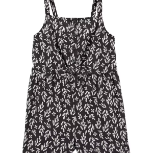 Macaquinho infantil floral com elástico preto |