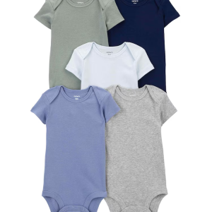 Kit body bebê 5 peças cava americana multicor |