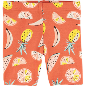 Short infantil frutinhas de verão com elástico vemelho |