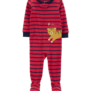 Macacão pijama infantil listrado patch vermelho |