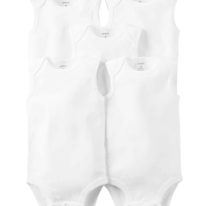 Kit body bebê 5 peças regata branco |