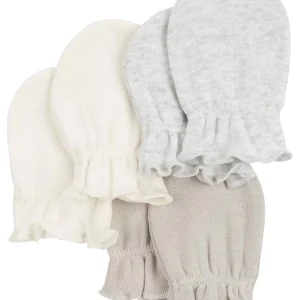 Kit luva bebê 3 pares básico multicor |