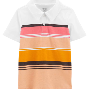 Camisa Polo Infantil Faixa Mulitcor Tam 2 a 5