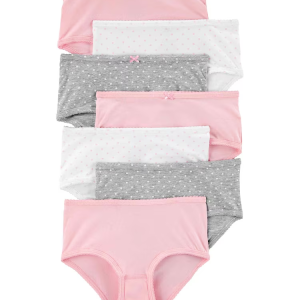 Kit calcinha Infantil 7 peças poá rosa |