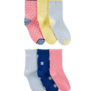 Kit meia infantil 6 pares poás multicor |