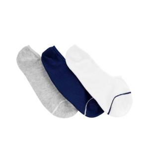 Kit meia infantil 3 pares cano curto listra multicor |