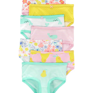 Kit calcinha infantil 7 peças estampas fofas rosa |