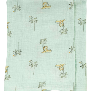 Manta bebê de bichinhos verde