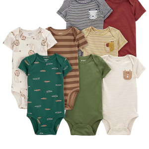 Enxoval bebê 8 peças listrado jacaré multicor | Carter'329,8s