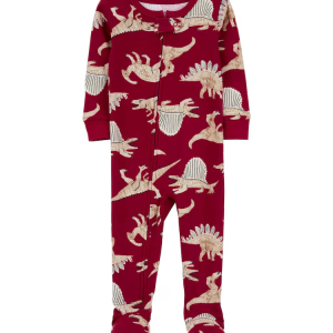 Macacão pijama infantil de dinossauros vermelho |