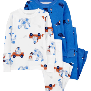 Pijama longo bebê 4 peças carrinhos multicor | Carter's