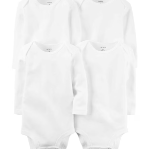 Kit Body Bebê Carter´s 4 Peças Branco