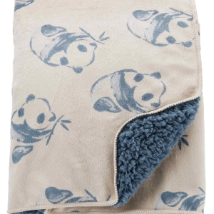 Cobertor bebê peluciado panda off-white |
