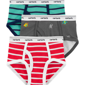 Kit Cueca Infantil  3 Peças Boxer Multicor