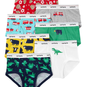 Kit Cueca Infantil 7 peças Multicolor Tam 2 a 8