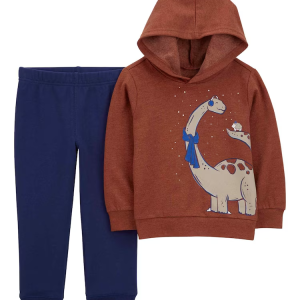 Conjunto longo infantil dinossauro multicor |