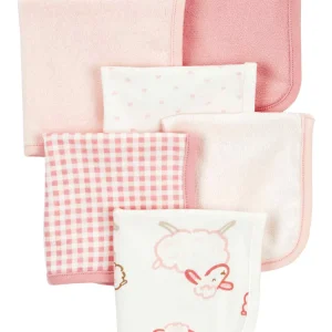 Kit paninho de boca 6 peças xadrez e ovelha bege | Carter's