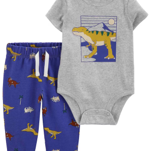 Conjunto longo bebê 2 peças mescla dino multicor |