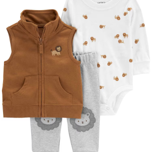 Conjunto longo bebê 3 peças leão multicor | Carter's