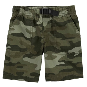 Bermuda infantil cós elástico camuflado verde |