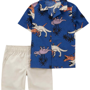 Conjunto curto bebê 2 peças de dinossauros multicor | Carter's