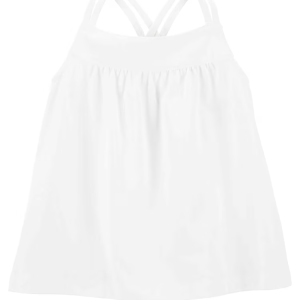 Regata infantil básica com pregas branca |