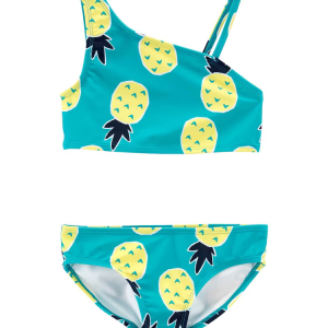 Biquíni infantil abacaxi azul |