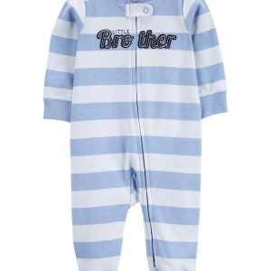 Macacão bebê floral little brother multicor |