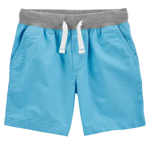 Bermuda infantil cós elástico e cordão azul |