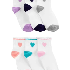 Kit meia infantojuvenil 6 pares de corações multicor |