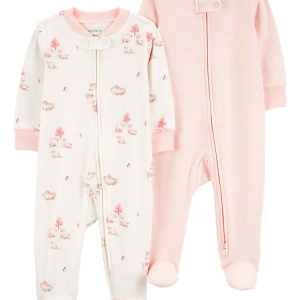 Kit macacão bebê 2 peças listrada ovelhas multicor | Carter's