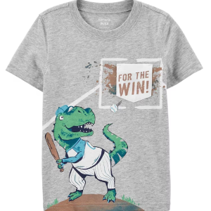 Camiseta infantil for the win mescla cinza |